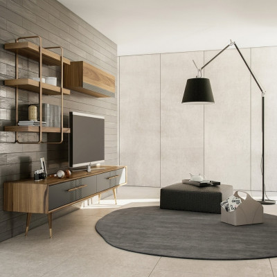 Modern set TV-standaard ontwerp woonkamer woonkamer wandplank luxe wandkast
