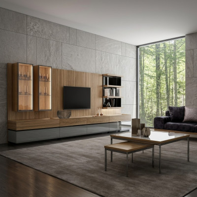 Modern Design Inrichting Woonkamerset TV-standaard Wandplanken Houten meubels Nieuw
