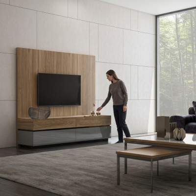Woonwand TV wand Houten Stijl Modern Woonkamer Meubels TV Stand Nieuwe Inrichting