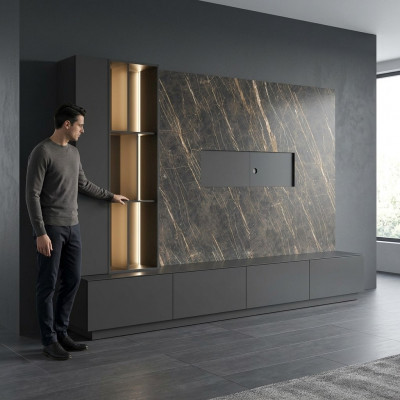 Wandmeubelen ontwerper Inrichting Modern Woonkamer meubels Houten meubels Luxe