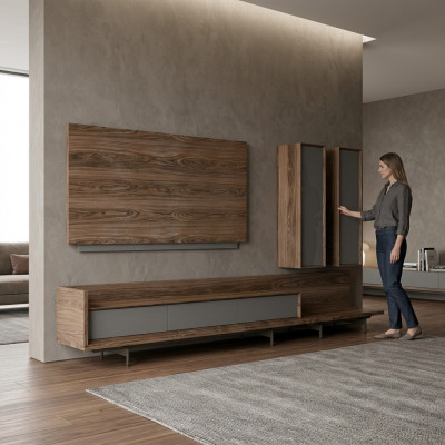Woonkamer meubels TV-standaard Complete muurkast TV frame Designer inrichting Wohnzimmermöbel TV-Ständer Kompletter Wandkasten TV-Rahmen Designer-Einrichtung