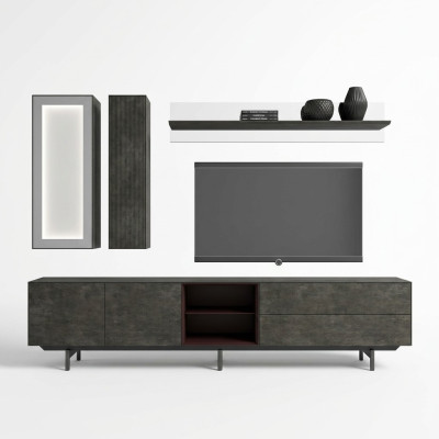 Wandmeubel Modern TV-standaard Hangende vitrine Luxe wandplank Woonkamermeubelen