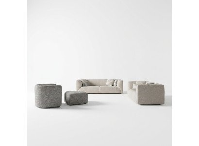 Woonkamermeubilair 4-delig bankstel 2x driezitsbank luxe voetenbankje nieuw fauteuil  Woonkamermeubilair 4-delig bankstel 2x driezitsbank luxe voetenbankje nieuw fauteuil