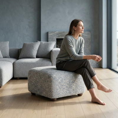 Woonkamer Luxe Poef Modern Designer Bekleding Woonkamermeubels Nieuw