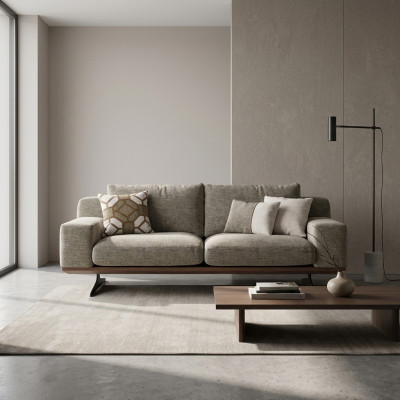 Moderne gestoffeerde bank Tweezitsbank Bank Woonkamermeubilair Design interieur