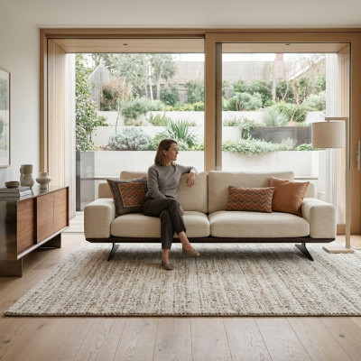 Woonkamer Bank Driezits Bank Stoffen Meubel Gestoffeerde Bank Designer Inrichting  Woonkamer Bank Driezits Bank Stoffen Meubel Gestoffeerde Bank Designer Inrichting