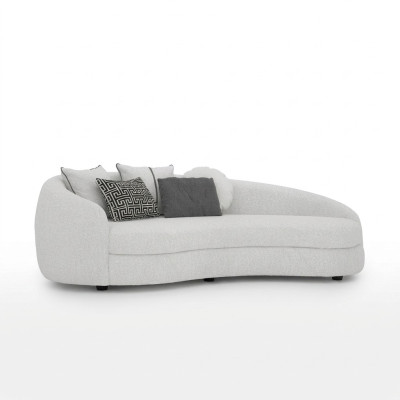 Luxe Wit Driezitsbank Moderne Meubelstof Bank Textiel Designer Inrichting