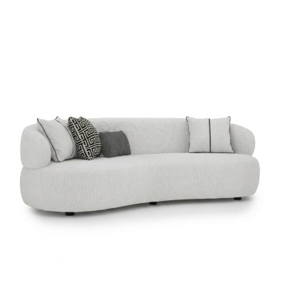 Woonkamer Witte Bank Driepersoons Textiel Zitmeubilair Modern Designmeubilair  Woonkamer Witte Bank Driepersoons Stoffen Zitmeubilair Modern Designmeubilair
