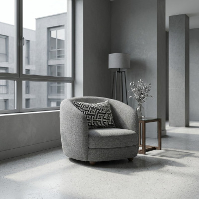 Moderne meubels fauteuil gestoffeerde zitting ontwerper inrichting gestoffeerd meubilair textiel nieuw