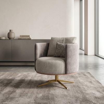 Innovatieve designer fauteuil voor moderne woonkamermeubelen van hoogwaardig kunstleer.