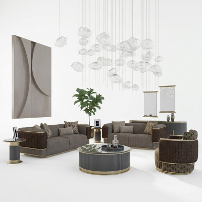Woonkamer meubels bankstel bankstel set tweezits driezits bank bank luxe stoel
