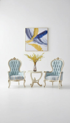 Woonkamerset 2x fauteuil salontafel 3-delig luxe binnenruimte lounge club meubels  Woonkamerset 2x fauteuil salontafel 3-delig luxe binnenruimte lounge club meubels