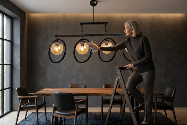 Plafondlamp in luxe stijl Een blikvanger voor de woonkamer.