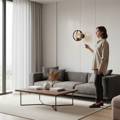Wandlamp Moderne Zwarte Wandlamp Wandlampen voor de ganglamp