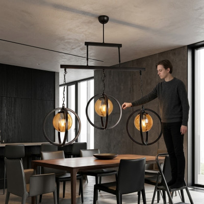 Plafondlamp Kroonluchter Glas stijlvol in huis voor de woonkamer.