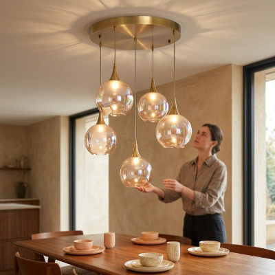 Kroonluchter Metalen Lamp Verlichting Lampen Plafondverlichting Armatuur 55x80