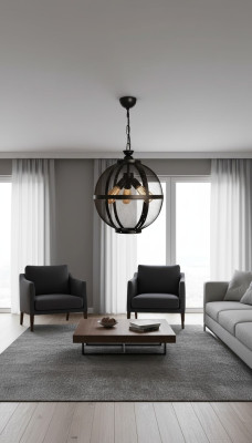 Plafondlamp Luxe Zwart 40x70 Moderne Hanglamp Plafondlamp voor Woonkamer