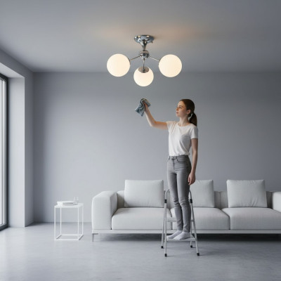 Plafondlamp Luxe voor Stijl Opaal Glas voor Thuis Woonkamer 45x30cm