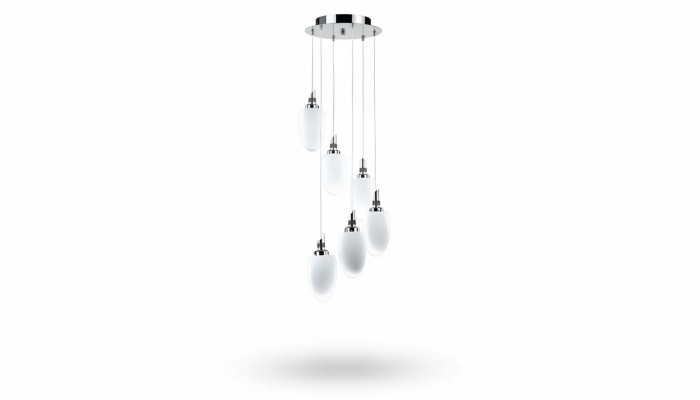 Plafondlamp Een moderne wit glazen woonkamer luxe 50x130 chroom