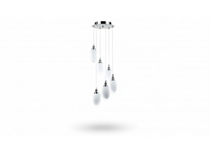 Plafondlamp Een moderne wit glazen woonkamer luxe 50x130 chroom