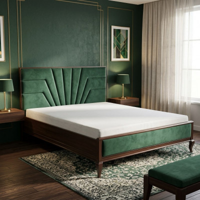 Bed Luxe Dubbele Hotelbedden Slaapkamer Ontwerp Houten Meubels