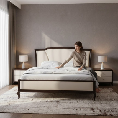 Tweepersoonsbed Bed Ontwerp Luxe Luxe Bedden Barok Rococo Antieke Stijl