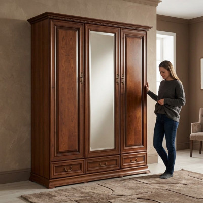 Kledingkast Slaapkamer Houten Kast Antieke Stijl Barok Linnenkasten