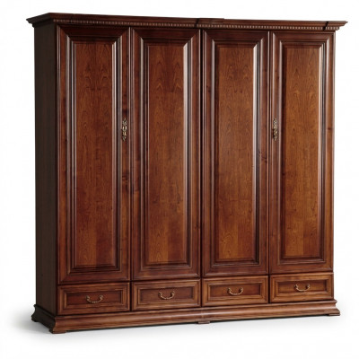 Kledingkast Slaapkamer Houten Kast Barok Rococo Kasten 4-deurs