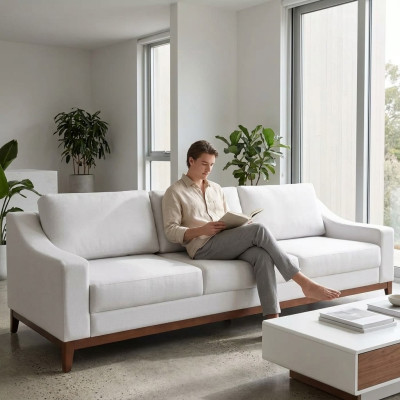 Driedelige bank Bank woonkamer luxe gestoffeerde bank design moderne meubels.