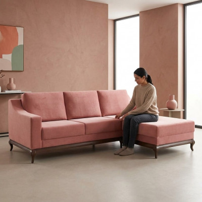 Sofa's L-vorm Bankstoff Ontwerp Hoekbank Woonlandschap Textiel Hoekbank