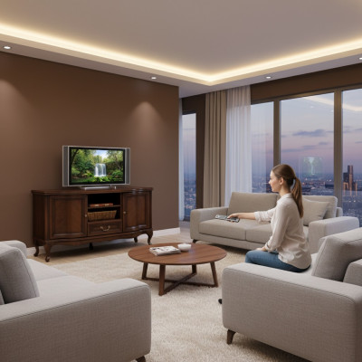 TV-standaard RTV laag dressoir woonwand dressoir hout modern design