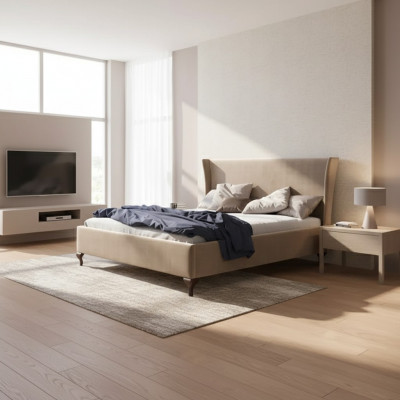Bed Kussen Design Luxe Dubbele Hotelbedden Barok Houten Meubelen