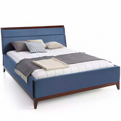 Bed slaapkamer luxe meubels in blauwe kleur Nieuwigheid voor uw interieurs.