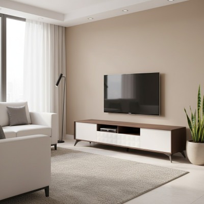 TV-kast Moderne witte luxe televisiestandaard dressoir woonwand rtv