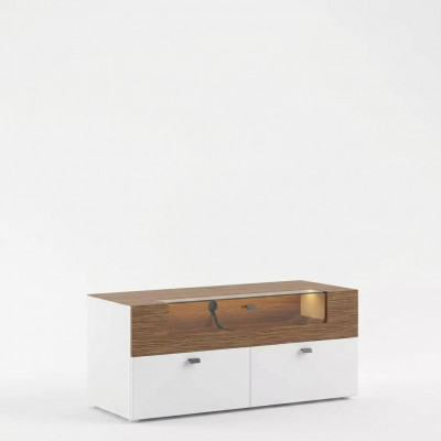 Wandmeubel TV-standaard wit RTV laag dressoir Vitrine Hout Modern Woonkamer