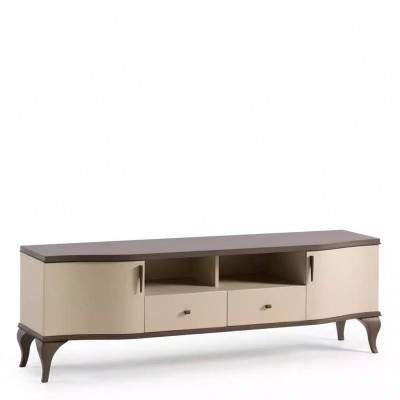 Woonkamer meubels woonkast tv-standaard wandplank hout beige modern dressoir
