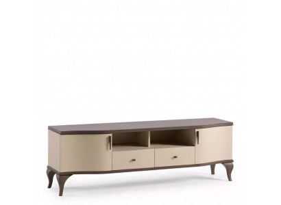 Woonkamer meubels woonkast tv-standaard wandplank hout beige modern dressoir