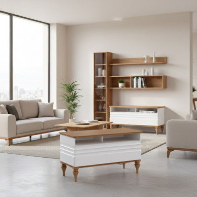 Woonkast RTV dressoir TV standaard Lowboard woonkasten hout Wit