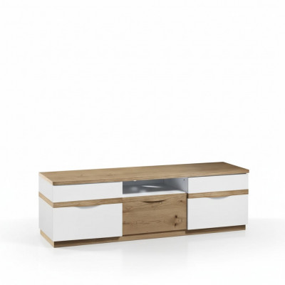 TV standaard tv wand woonwand laagbord wit hoogglans tv standaard