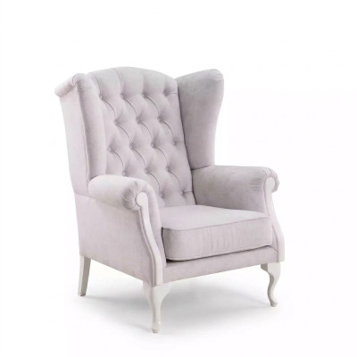 Fauteuil Zits Solo-ontwerp Witte bekleding Woonkamer Meubels Tv-Luie stoel