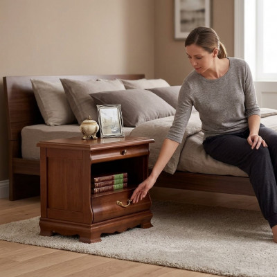 Nachtkastjes bijzettafels hout Nieuwe luxe designer meubels Slaapkamer