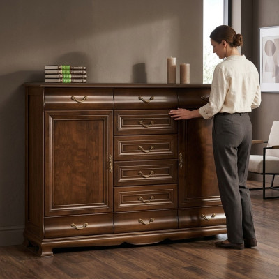 Kommode Echtholz Schrank Eiche Holz Kommoden Sideboard Sideboards  Dressoir echt hout kast eikenhout dressoirs sideboard sideboards