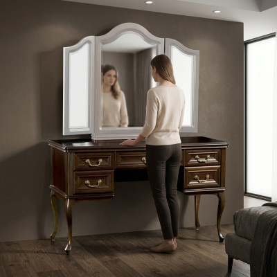 Kaptafel met spiegel Luxe console ladekast slaapkamer barok rococo