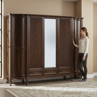 Kledingkast Slaapkamer Houten Kast Art deco Stijl Barok Kasten