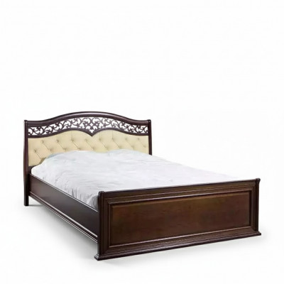 Luxueus slaapkamerbed ontwerp gestoffeerd tweepersoons hotelbed.