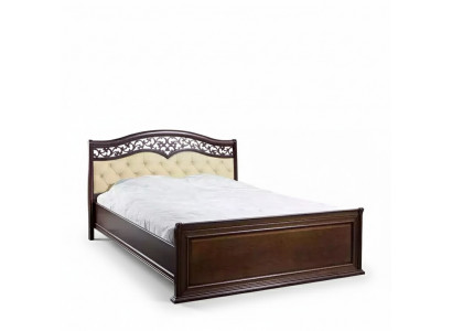 Luxueus slaapkamerbed ontwerp gestoffeerd tweepersoons hotelbed.