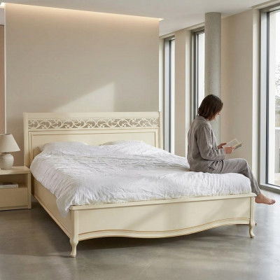 Bedbekleding Ontwerp Luxe Dubbele Hotelbedden Hout Nieuw Witte Kleuren