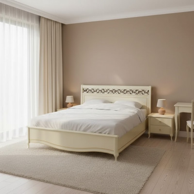 Bedbekleding Ontwerp Luxe Dubbele Hotelbedden Hout Nieuw Witte Kleuren