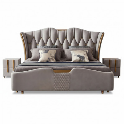 Chesterfield Bed Bekleding Ontwerp Luxe Tweepersoons Hotelbedden Luxe Hotel Nieuw