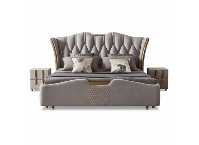 Chesterfield Bed Bekleding Ontwerp Luxe Tweepersoons Hotelbedden Luxe Hotel Nieuw
